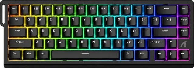 Attack Shark X68 HE negro con fondo transparente
